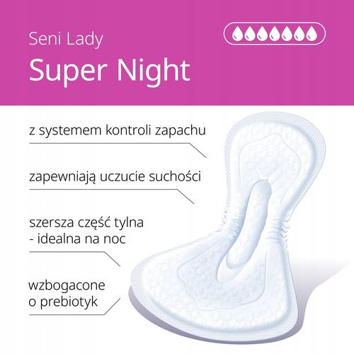 SENI LADY SUPER NIGHT Wkładki urologiczne SENI NA NOC dla kobiet 12szt. na Arena.pl