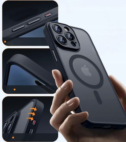 Etui do iPhone 16 PRO 5G do MagSafe WZMACNIANE 360° MATT CASE + 2x SZKŁO na Arena.pl