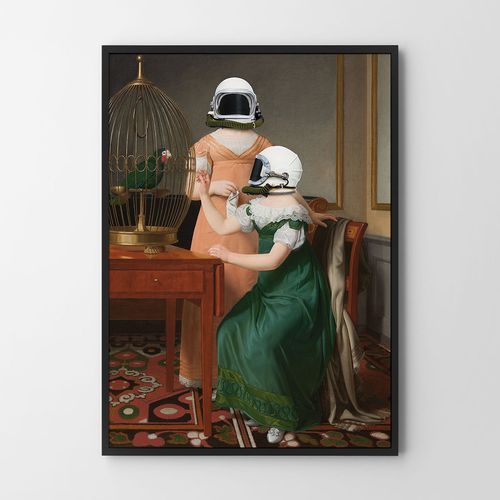 Plakat kosmos astronauci pop art 29,7x42 cm A3 na Arena.pl