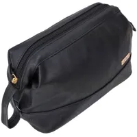 Kosmetyczka Męska Skórzana Czarna Skóra Eco Noble