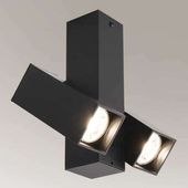 LAMPA sufitowa MITSUMA 7998 Shilo metalowa OPRAWA prostokątny spot regulowany czarny