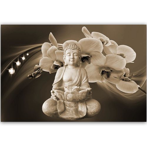 Deco Panel, Budda z orchideami 4 90x60 na Arena.pl