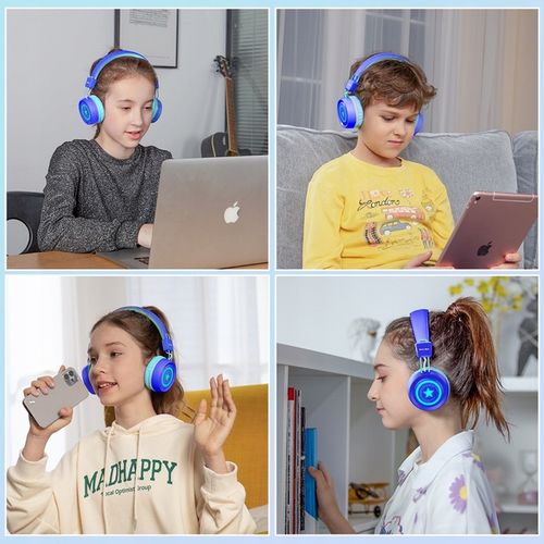 SŁUCHAWKI DLA DZIECI NEW BEE KH22B BEZPRZEWODOWE SKŁADANE LED BLUETOOTH 32h na Arena.pl