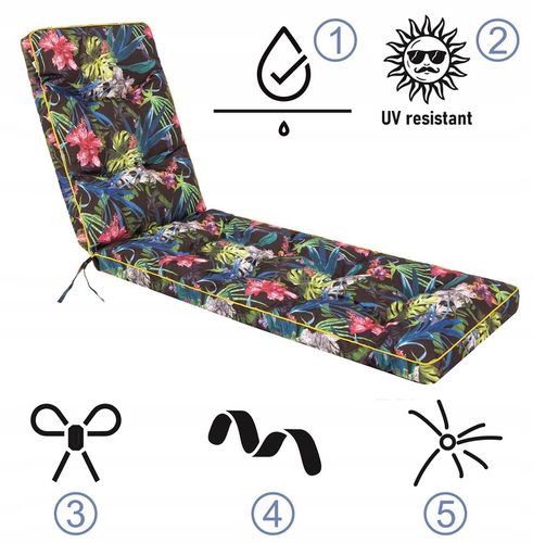 PODUSZKA NA LEŻAK OGRODOWY długi, Poducha wodoodporna na fotel ławkę 200x55 na Arena.pl