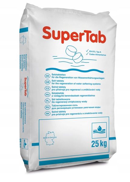 Sól w tabletkach, tabletki solne SUPERTAB 25 kg zdjęcie 1