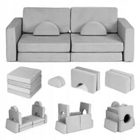 Sofa Ecotoys TMSRT-15 gray 55 x 55 cm tkanina szary