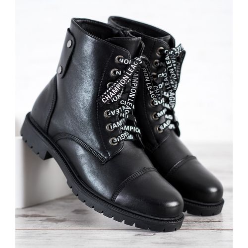 Czarne Sznurowane Botki r.41 na Arena.pl