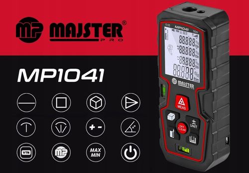 DALMIERZ LASEROWY MIERNIK ODLEGŁOŚCI CYFROWY 50M poziomica KĄTOMIERZ na Arena.pl