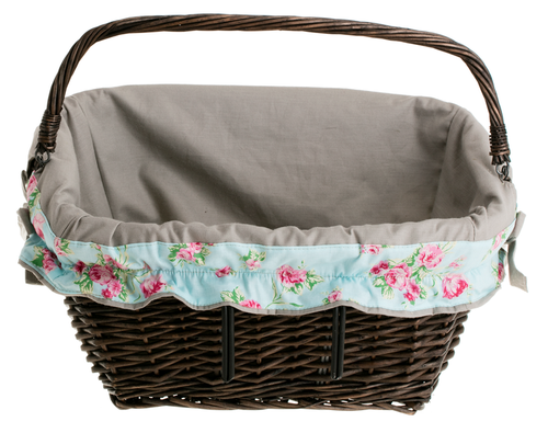 Wiklinowy Kosz Rowerowy z Obszyciem 46x34 H23/28 cm na Arena.pl