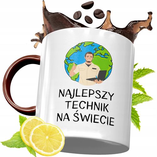 Kubek Bordowy Dla Technika Na Urodziny Prezent Z Nadrukiem Ze Zdjęciem na Arena.pl