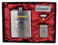 Piersiówka + Zapalniczka Zestaw Prezentowy  „Najlepszy Dziadek na świecie”