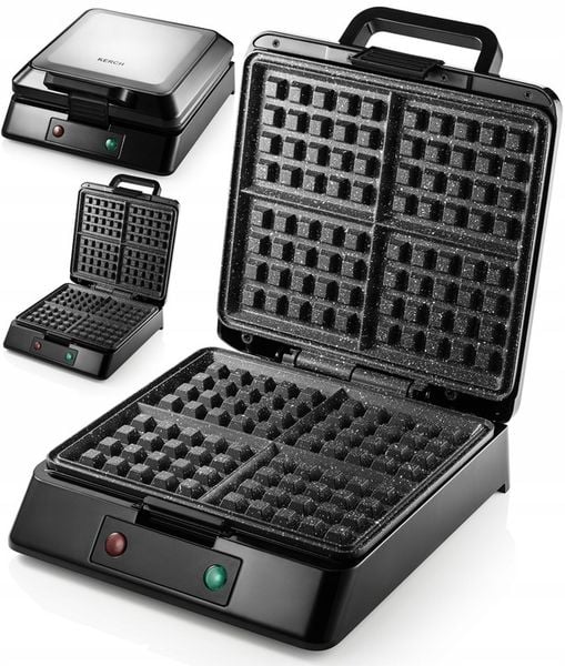 GOFROWNICA 4 CHRUPIĄCE GOFRY REGULACJA KERCH PROFI MARMURKOWA POWŁOKA 2200W zdjęcie 1