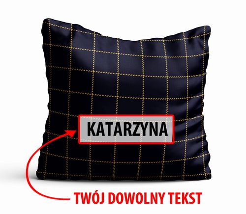 Poduszka Dekoracyjna KRATA  z Twoim napisem KR04 na Arena.pl