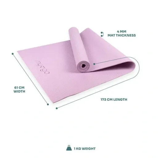 Mata do jogi myga - Entry level 4mm - liliowy zdjęcie 7