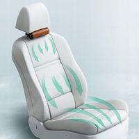 Wentylator samochodowy na zagłówek akumulatorowy USB 3 tryby brązowy