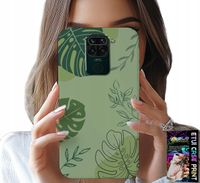 ETUI DO XIAOMI NOTE 9 - ZIELONE LIŚCIE ROŚLINNE WZORY PLECKI
