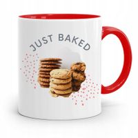 Kubek Czerwony Dla Piekarza Just Baked Prezent Z Nadrukiem Ze Zdjęciem