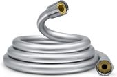 Wąż prysznicowy 150 cm gładki srebrny PVC antyskrętny wzmacniany 1/2"