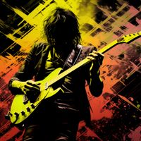 Plakat 40x40cm Gitarowa Pasja Na Elektryku