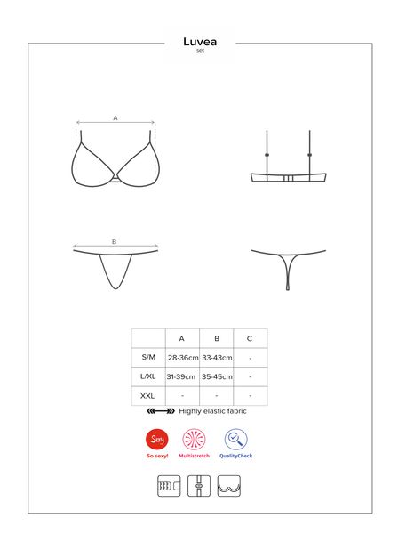 Obsessive Luvae Komplet 2-Częściowy S/M zdjęcie 6