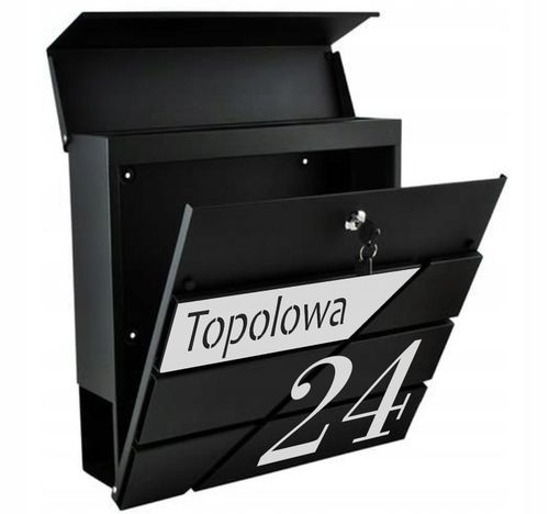 SKRZYNKA NA LISTY Z NUMEREM DOMU ADRESEM DUŻA XXL TABLICZKA NUMER na Arena.pl