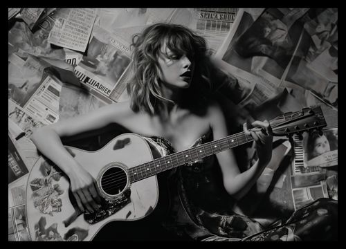 Plakat 42x29,7cm Młoda Gitarzystka na Arena.pl