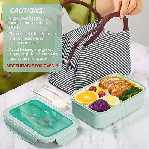 Lunch Box Bento Hermetyczny Łyżka Widelec 1400Ml na Arena.pl