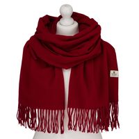 elegancki, czerwony szalik damski z poliestru - peterson
