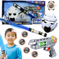 Zestaw Kosmiczny Wojskowy Pistolet Maska Miecz Efekty Świetlne Dźwiękowe