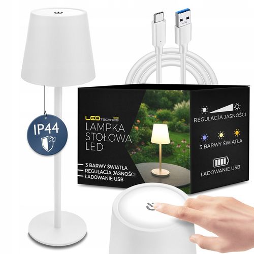 Lampa nocna Lampka stołowa biurkowa LED USB Dotykowa Bezprzewodowa na Arena.pl