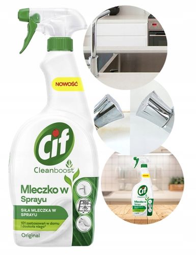 cif cleanboost mleczko w sprayu do czyszczenia 750ml na Arena.pl