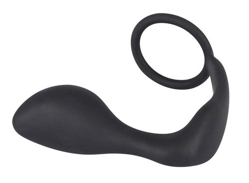 Plug Analny Z Pętlą Pierścieniem Na Penisa 10Cm na Arena.pl