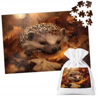 PUZZLE TRADYCYJNE - ZWIERZĘTA DZIKIE LEŚNE JEŻ JEŻYK - 110 el