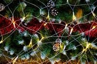 SIATKA LED 3 m x 2 m BIAŁA CIEPŁA na TARAS KRZEWY BALKON Oświetlenie Święta