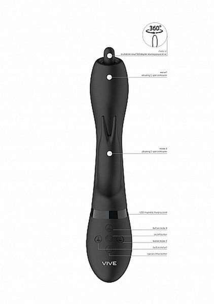 Nilo - Pinpoint Rotating G-Spot Rabbit - Black zdjęcie 11
