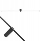 Nowoczesna lampa ścienna czarny kinkiet na lustro obraz OKI LED 62cm, slim