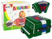 Akordeon Instrument Dla Małego Muzyka Zielony