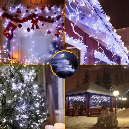 SOPLE 500LED FLASH BIAŁE ZIMNE 23M LAMPKI KURTYNA ZEWNĘTRZNA ŚWIĄTECZNA na Arena.pl