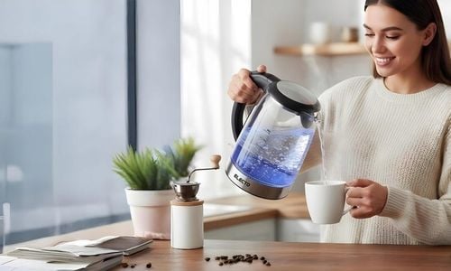 CZAJNIK ELEKTRYCZNY SZKLANY 1,7L MOCNY Z PODŚWIETLENIEM LED 1800W ZE na Arena.pl