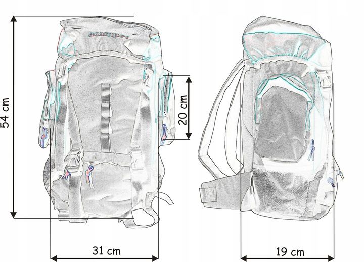 PLECAK TURYSTYCZNY ACAMPER 35L. OKAZJA! zdjęcie 9