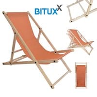 17014 Pomarańczowy leżak składany krzesło plażowe