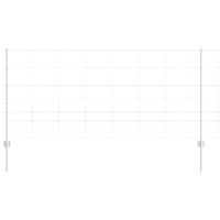 Ogrodzenie z słupkami Srebrny 1 x 50 m Stal