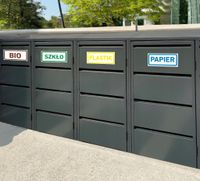Obudowa kosza na śmieci 4 segmentowa
