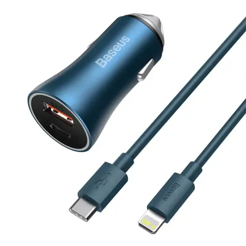 Ładowarka Samochodowa Baseus 40W USB-C PD QC4.0+ DO iPhone Lightning na Arena.pl