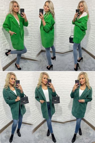 Sweter ALPAKI kurtka WEŁNA MODNE KOLORY oversize na Arena.pl