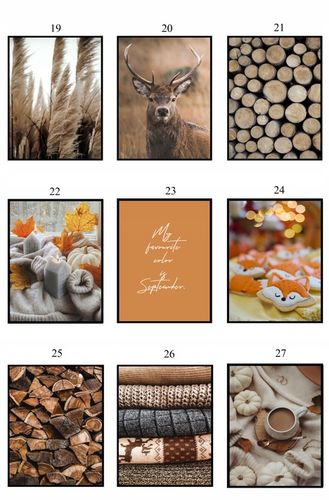 PLAKAT 40x50 JESIENNY poster DUŻO WZORÓW eviero do domu pejzaże na na Arena.pl