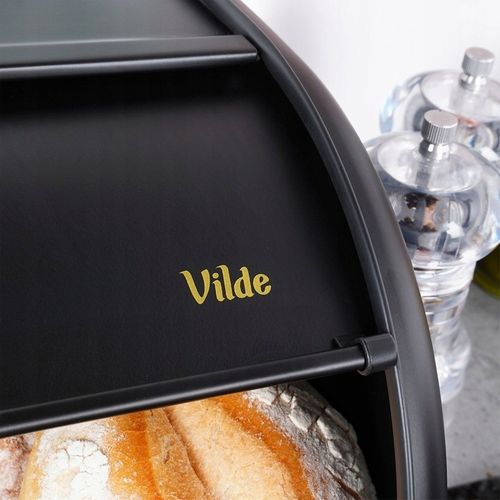 Duży CHLEBAK czarny metalowy pojemnik kuchenny na pieczywo chleb bułki na Arena.pl