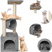 Drapak Drzewko Wieża dla Kota Duży Domek Szary
