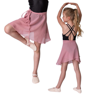 Spódniczka do tańca tunika dziewczęca Sylfida - brudny róż M Brudny róż