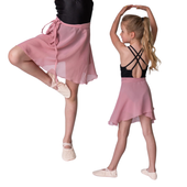 Spódniczka do tańca tunika dziewczęca Sylfida - brudny róż M Brudny róż